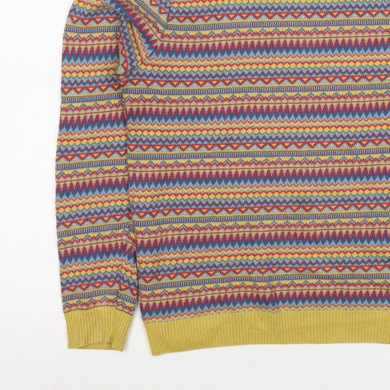 ASOS Men’s Multicoloured Fair Isle Crew Neck Pullover Jumper Size S