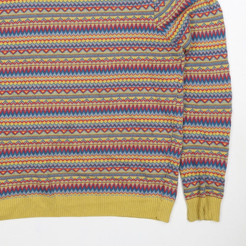 ASOS Men’s Multicoloured Fair Isle Crew Neck Pullover Jumper Size S