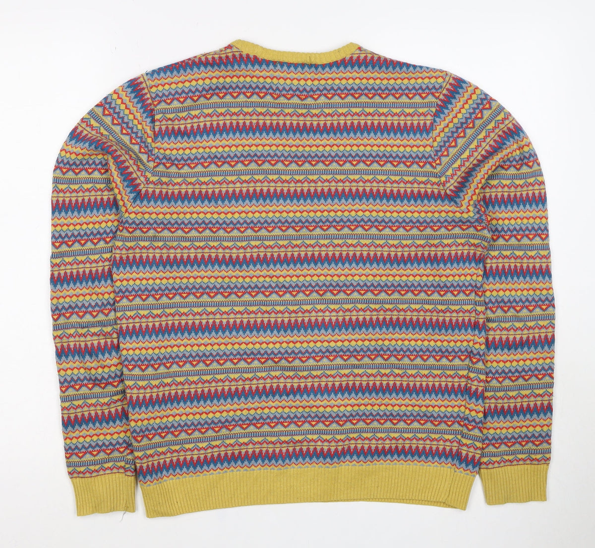 ASOS Men’s Multicoloured Fair Isle Crew Neck Pullover Jumper Size S