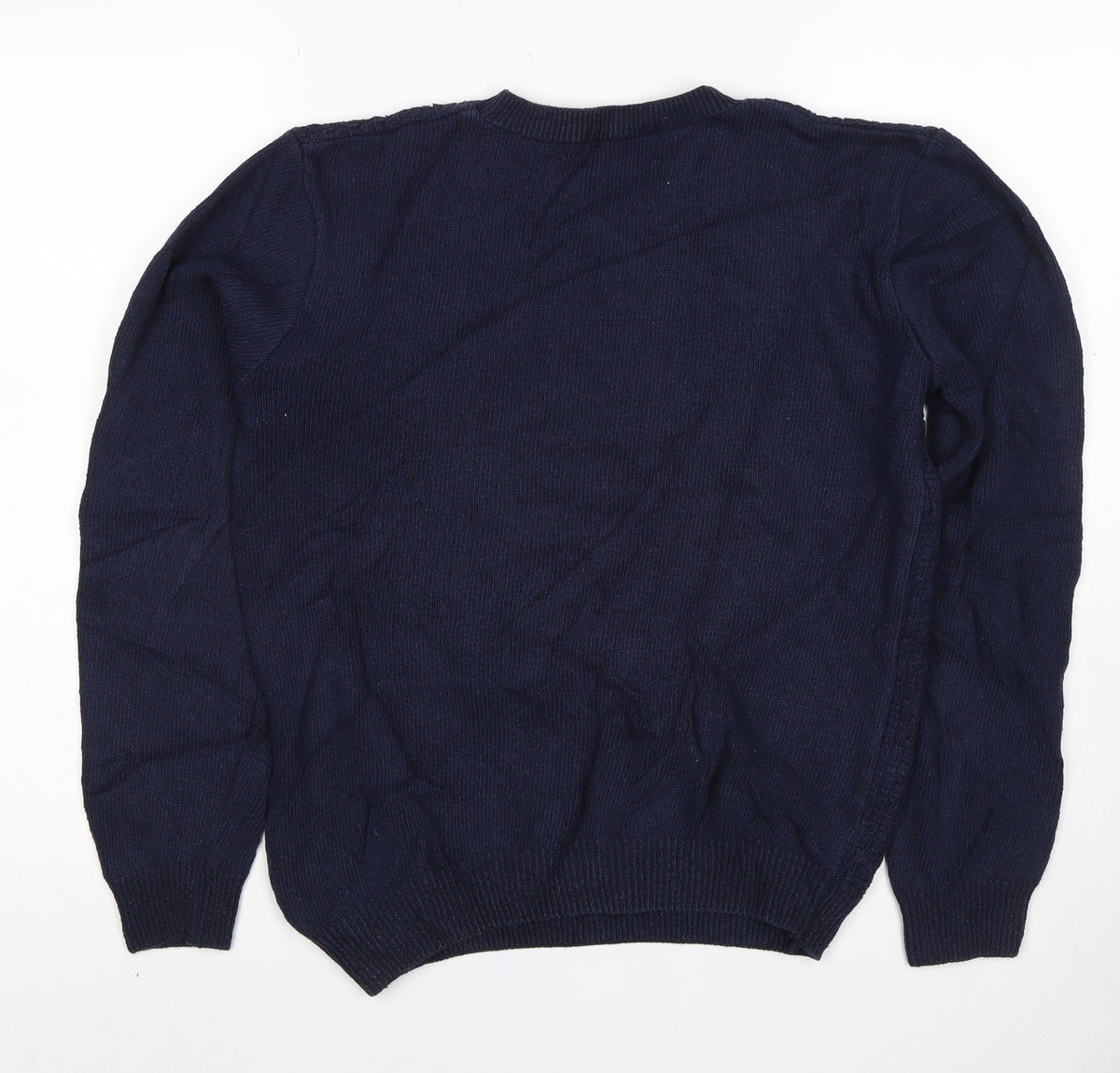 Topman Men’s Blue S Cable Knit Crew Neck Pullover Jumper