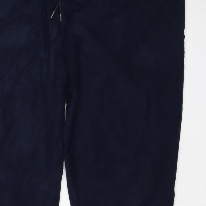 Marks and Spencer Men's Blue 2XL Short Track Pants Drawstring