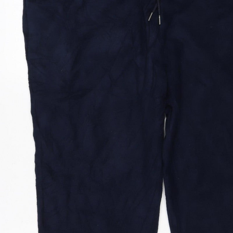 Marks and Spencer Men's Blue 2XL Short Track Pants Drawstring