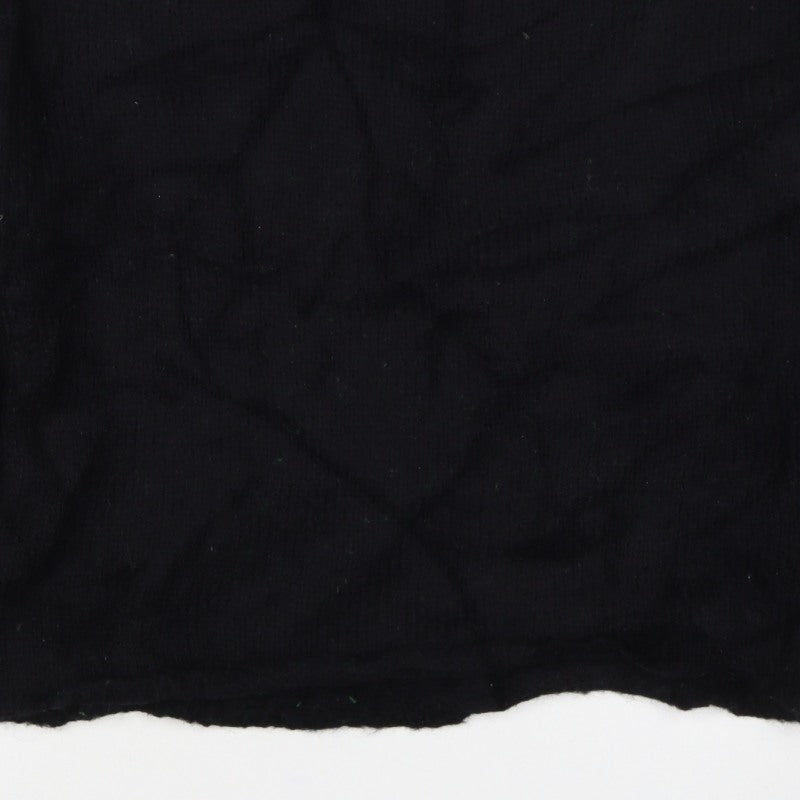 Nasty Gal Women's Black S Balloon Sleeve Mock Neck Knit Jumper