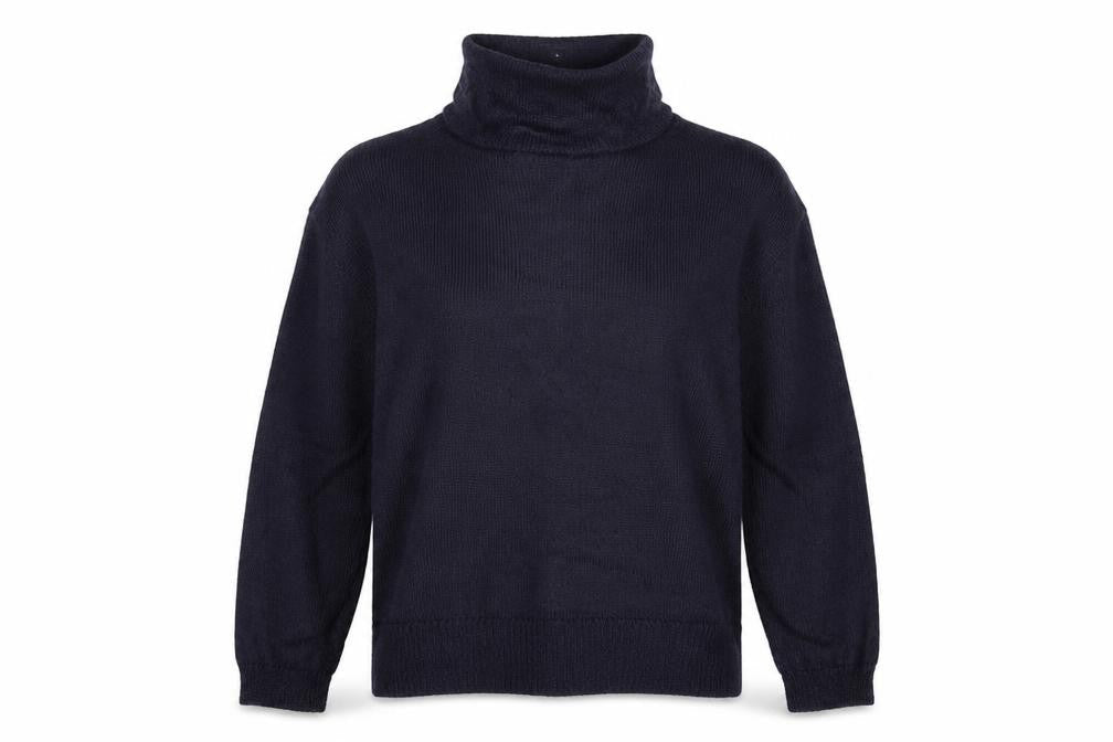 Laura Ashley Women’s Blue UK 12 Roll Neck Cable Knit Jumper