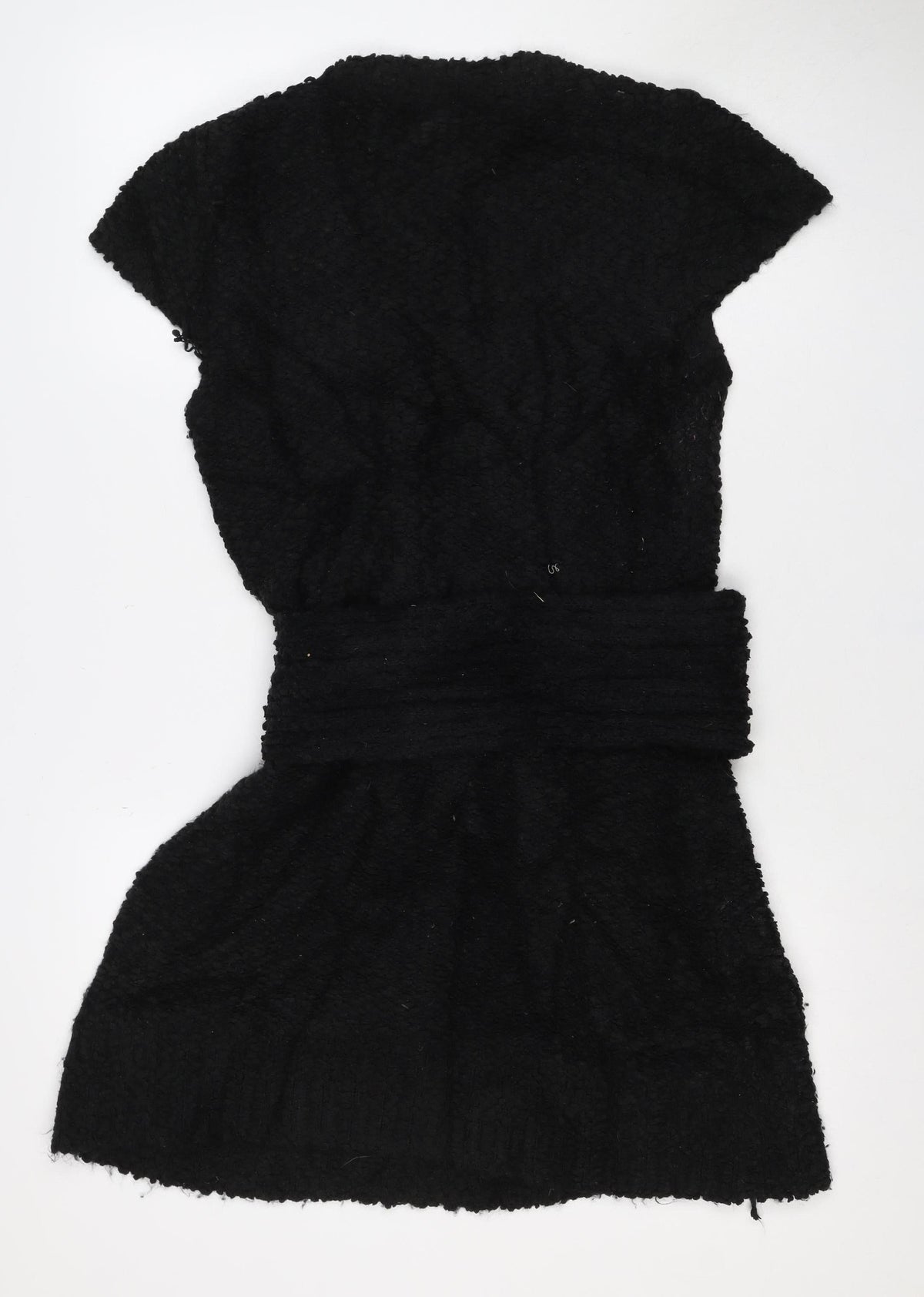 C Look Women’s Black Size 16 Chunky Knit Button Shrug Cardigan