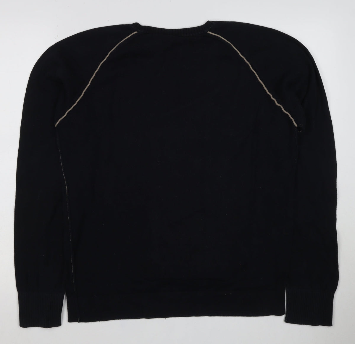 Diesel Men’s Black L Graphic Print Cotton Crew Neck Pullover Jumper