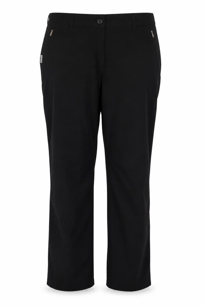Craghoppers Women Black UK 14 Regular Walking Trousers Stretch Zip Pockets