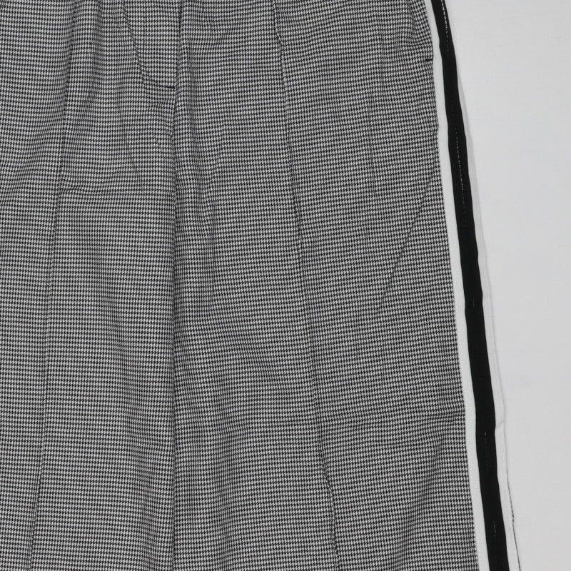 M&S Women’s Black White Check Tapered Stripe Trousers UK 12 Short
