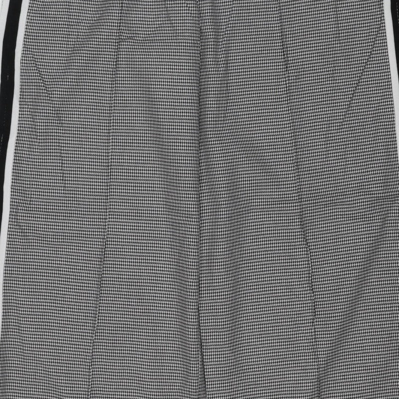M&S Women’s Black White Check Tapered Stripe Trousers UK 12 Short