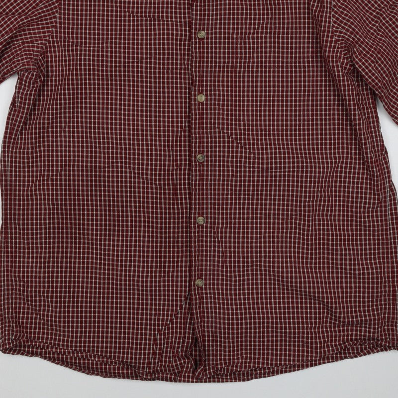 Marks & Spencer Blue Harbour Men’s Red Check Cotton Shirt L