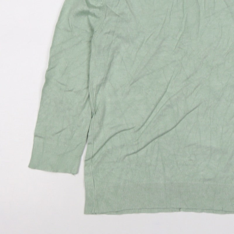 Levi's Women's Green S Long Sleeve Crew Neck Fine Knit Top