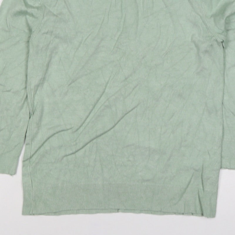 Levi's Women's Green S Long Sleeve Crew Neck Fine Knit Top