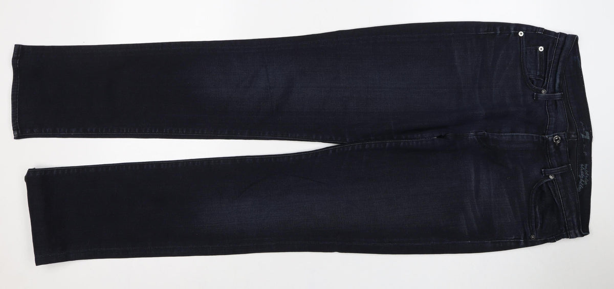 7 For All Mankind Women’s Blue Size 30 Slim Straight Stretch Jeans