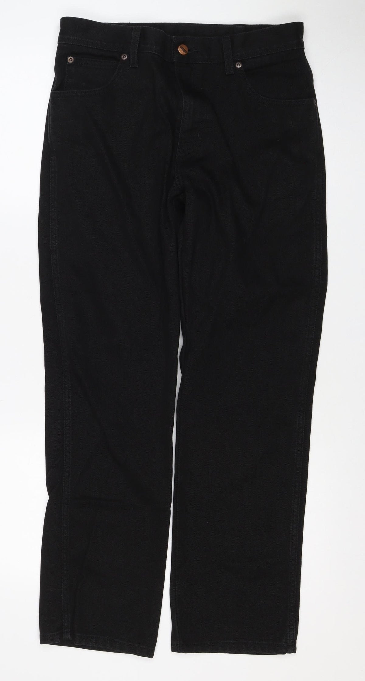 Wrangler Men’s Black W32 L30 Regular Fit Straight Stretch Jeans