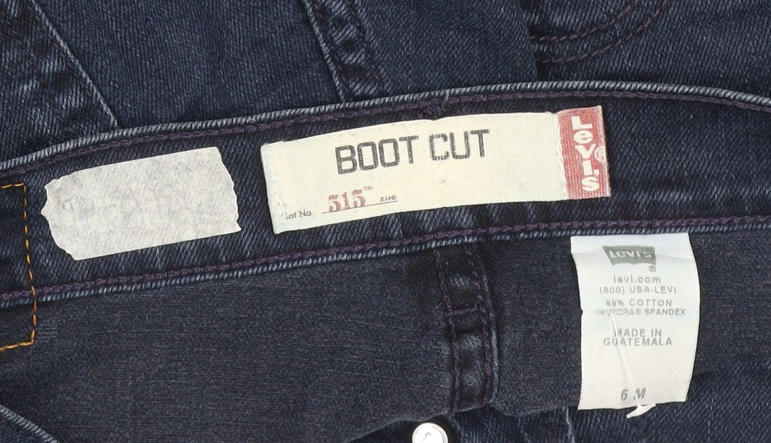 Levi's 515 Women's Blue UK 6 Regular Low Rise Bootcut Stretch Jeans