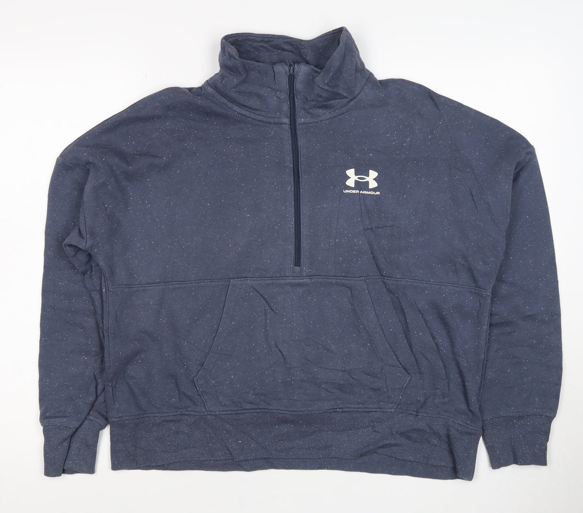 Under Armour Unisex Blue M 1/2 Zip Logo Pullover Sweatshirt