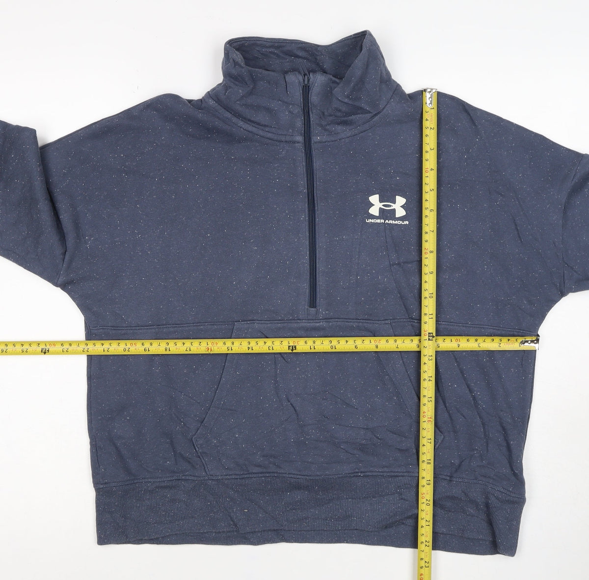 Under Armour Unisex Blue M 1/2 Zip Logo Pullover Sweatshirt