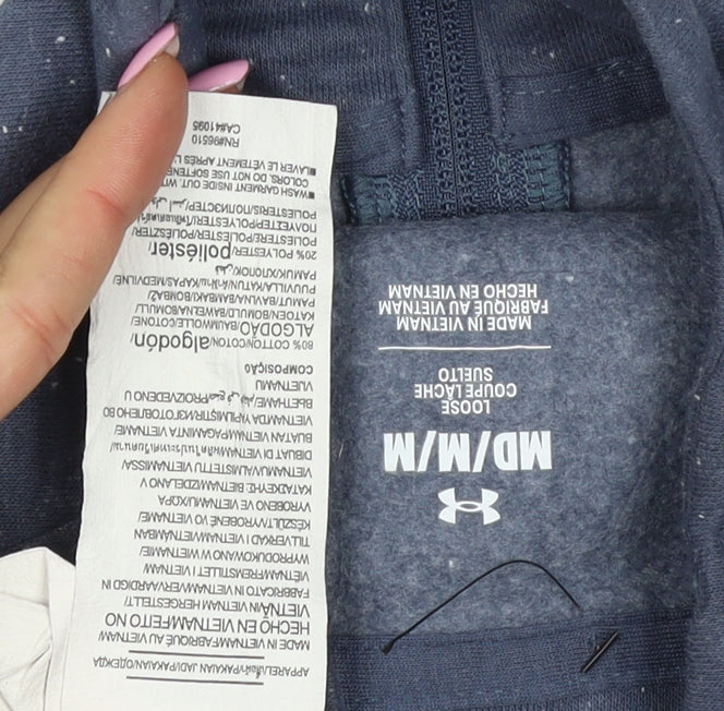 Under Armour Unisex Blue M 1/2 Zip Logo Pullover Sweatshirt
