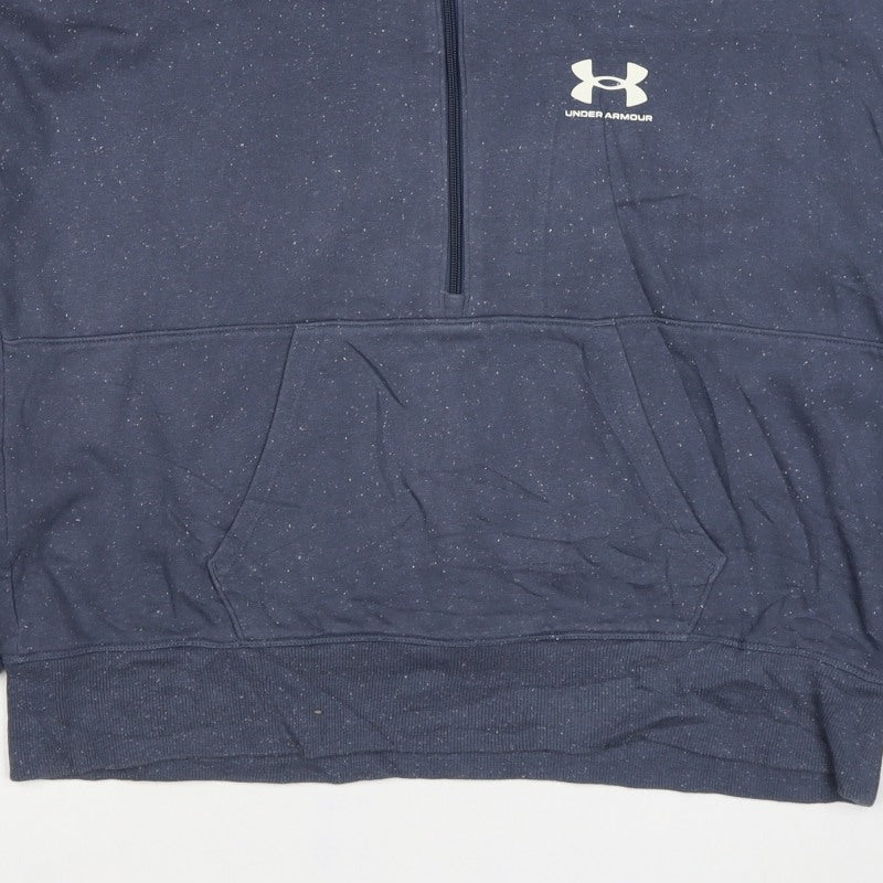 Under Armour Unisex Blue M 1/2 Zip Logo Pullover Sweatshirt