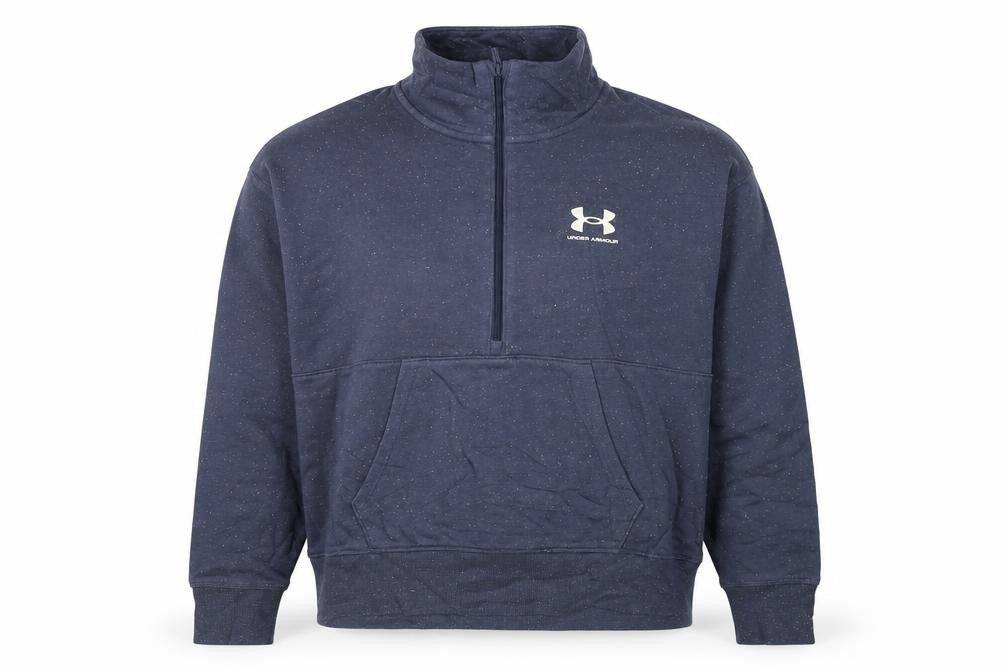 Under Armour Unisex Blue M 1/2 Zip Logo Pullover Sweatshirt