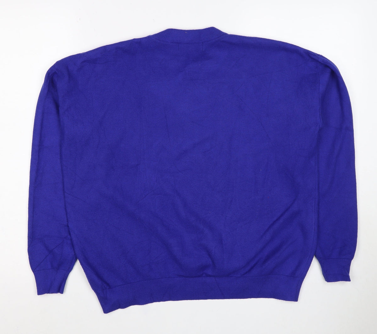 Marks and Spencer Women’s Blue M Crew Neck Button Shoulder Jumper