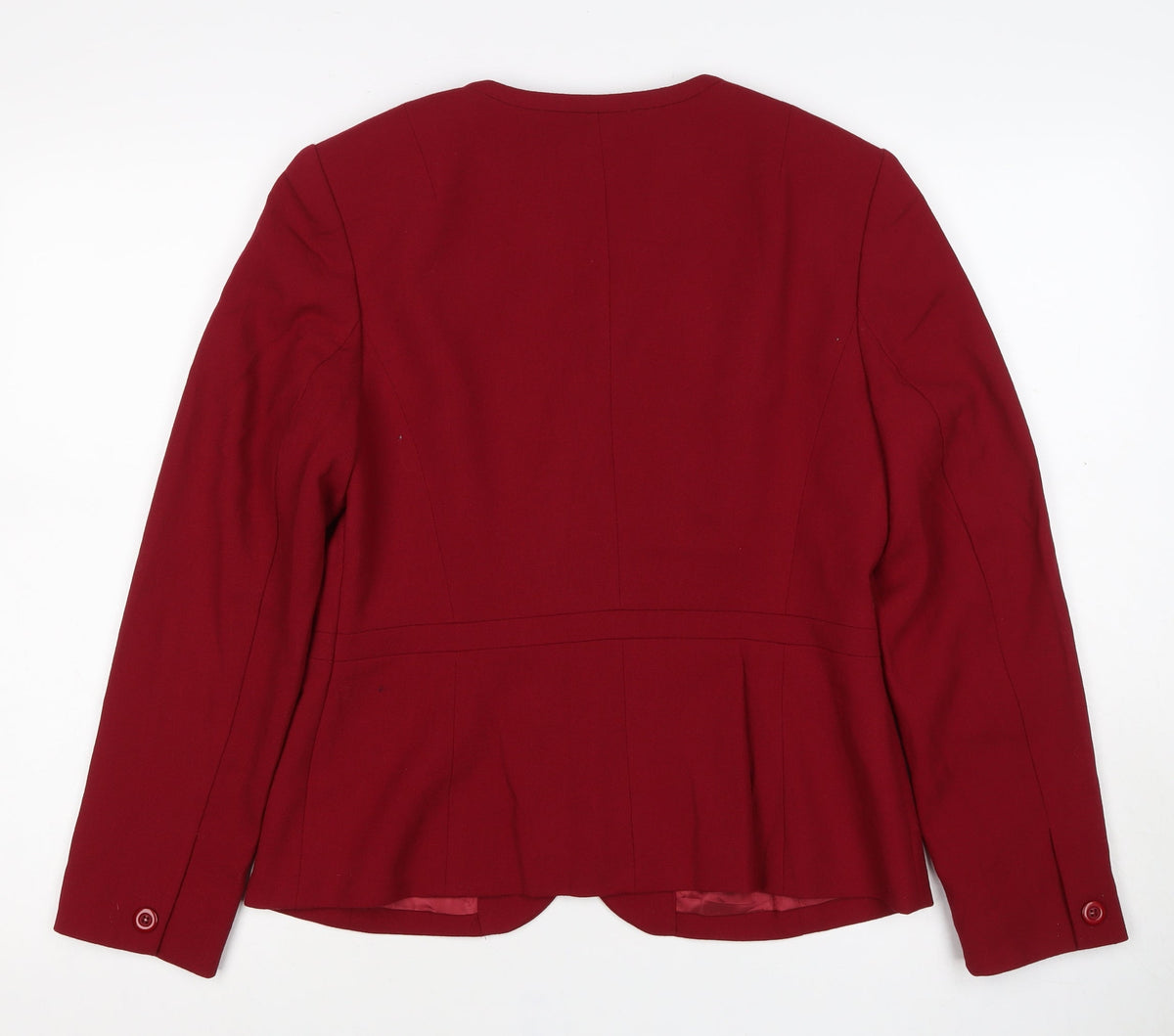 Talbots Women’s Red UK 8 Wool Blend-Look Tailored Blazer Jacket