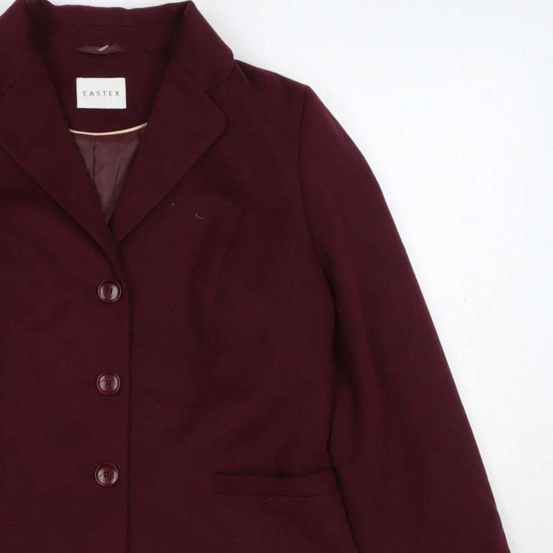 Eastex Women’s Burgundy UK 12 Tailored 3 Button Lined Blazer