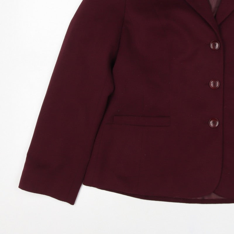 Eastex Women’s Burgundy UK 12 Tailored 3 Button Lined Blazer