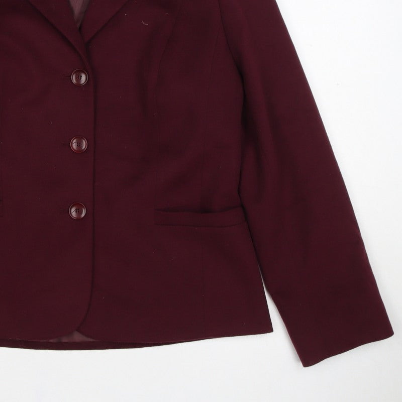 Eastex Women’s Burgundy UK 12 Tailored 3 Button Lined Blazer