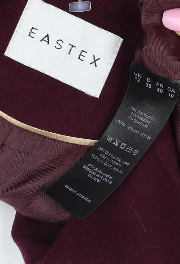 Eastex Women’s Burgundy UK 12 Tailored 3 Button Lined Blazer