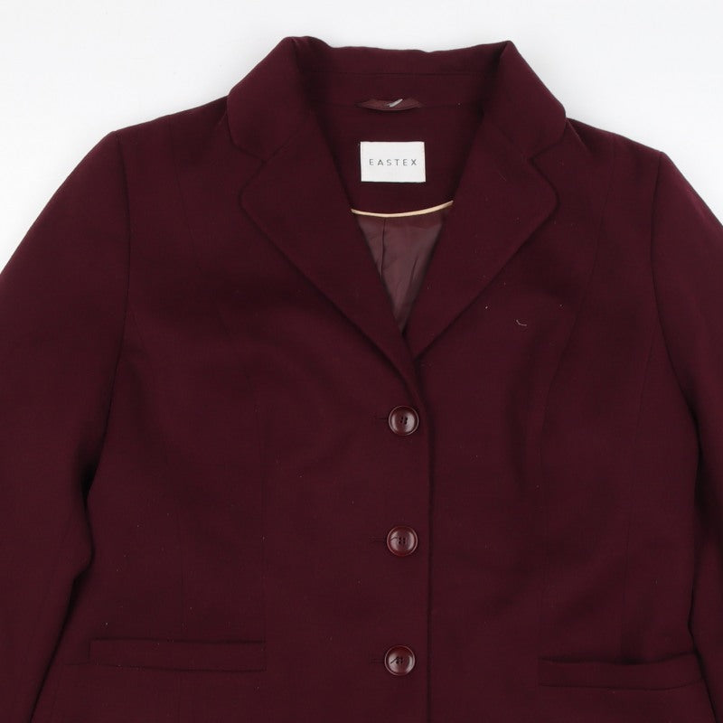 Eastex Women’s Burgundy UK 12 Tailored 3 Button Lined Blazer