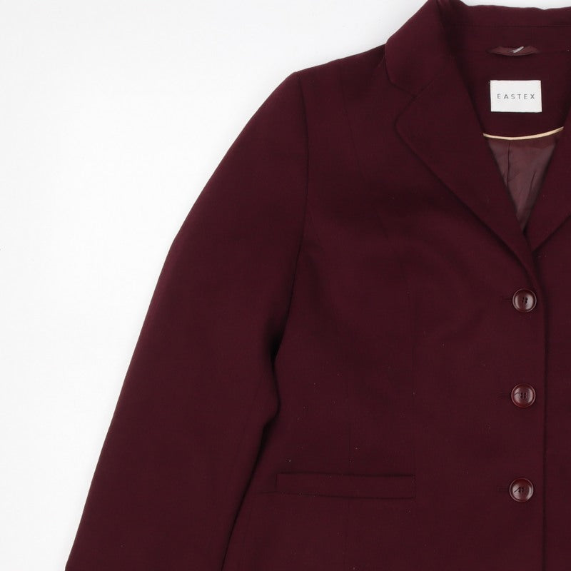 Eastex Women’s Burgundy UK 12 Tailored 3 Button Lined Blazer