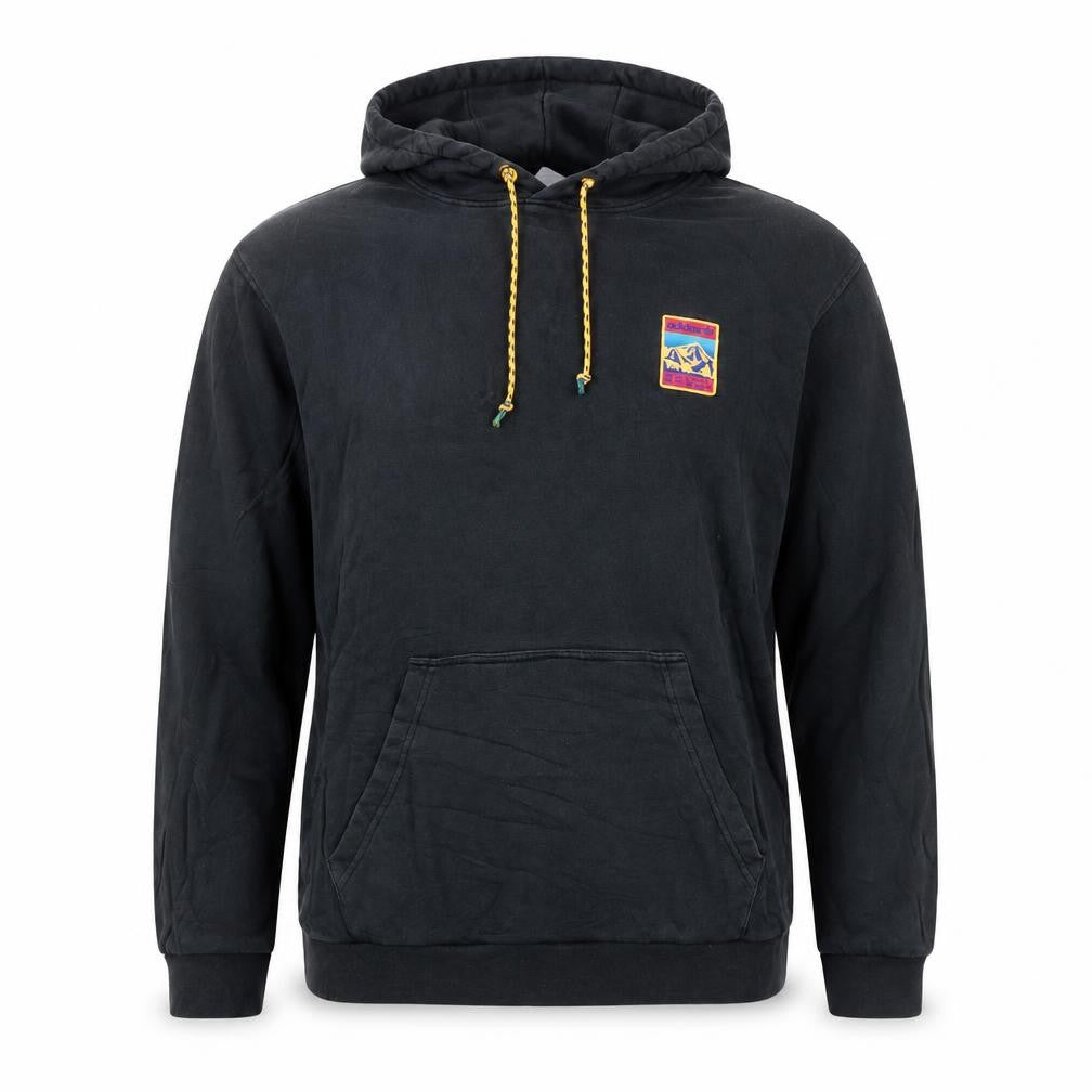 Adidas Men’s Black L Pullover Hoodie Mountain Patch Kangaroo Pocket