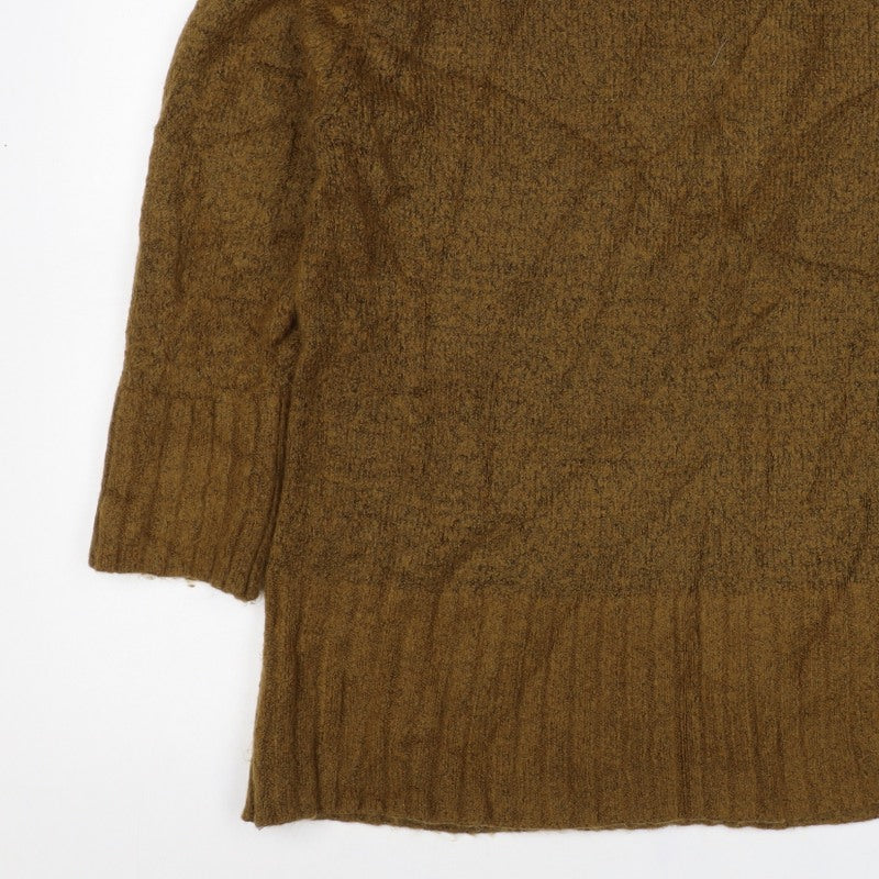 Zara Women Brown M Knit Pullover Crew Neck Long Sleeve Jumper
