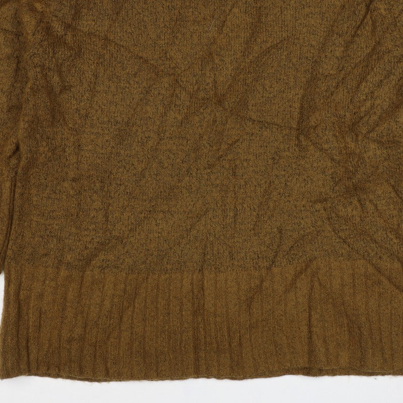 Zara Women Brown M Knit Pullover Crew Neck Long Sleeve Jumper