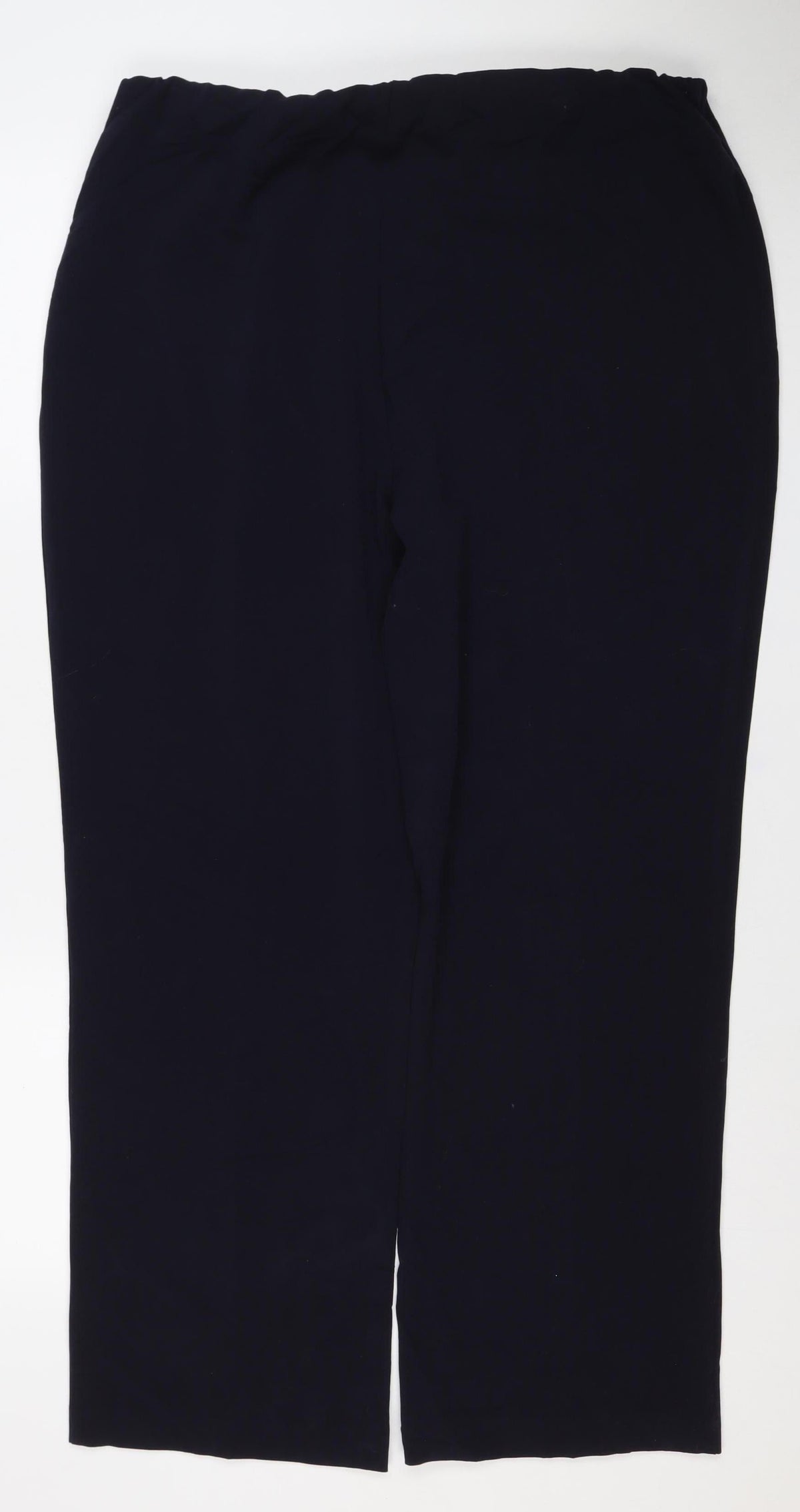 Isle Essentials Women Black Size 18 Wide-Leg Pull-On Trousers