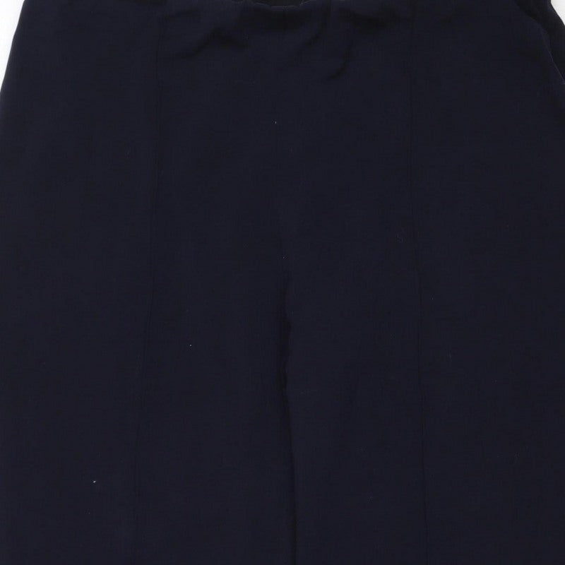 Isle Essentials Women Black Size 18 Wide-Leg Pull-On Trousers