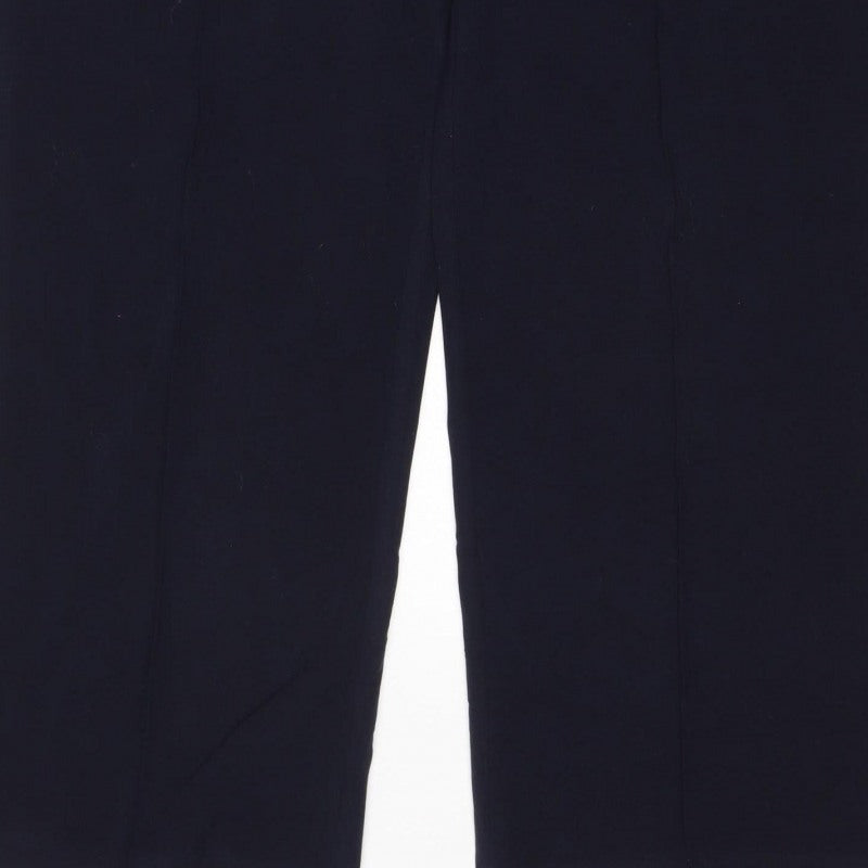 Isle Essentials Women Black Size 18 Wide-Leg Pull-On Trousers