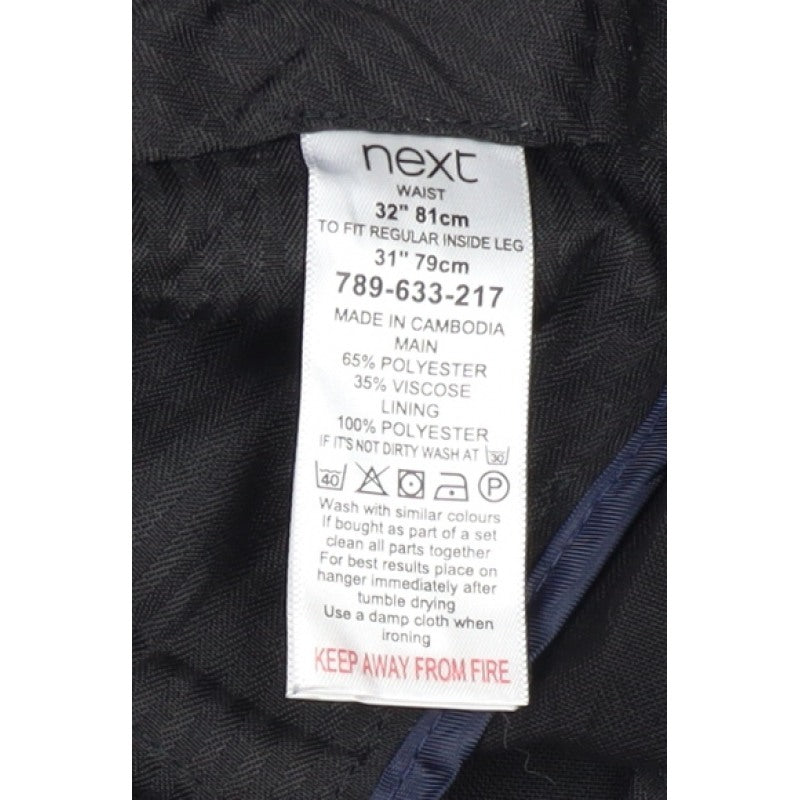 Next Women’s Black Size 32 Regular Straight Leg Tailored Trousers