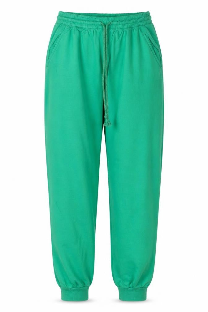 St Michael Women’s Green Cotton Jogger Sweatpants UK 10-12 Drawstring