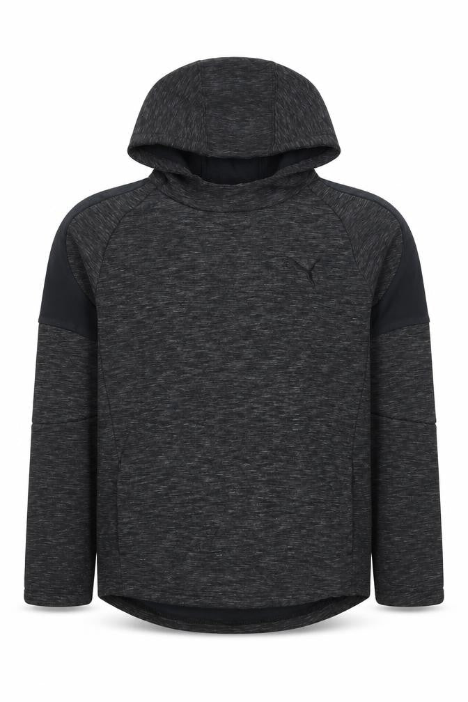 Puma Boys Grey 13 Years Pullover Hoodie Logo Pockets