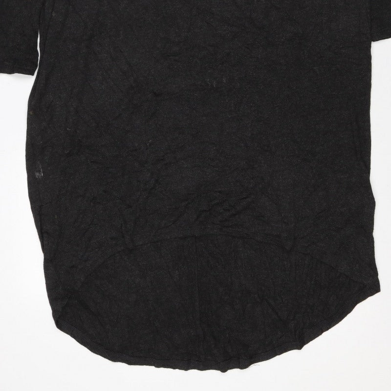 Vero Moda Women Black M Knit Shift Knee Length Long Sleeve Dress