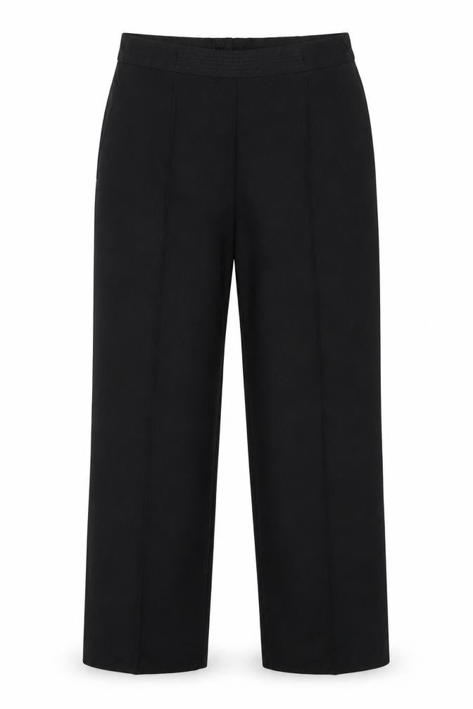 Marks & Spencer Women Navy UK 10 Short Pull-On Straight Trousers