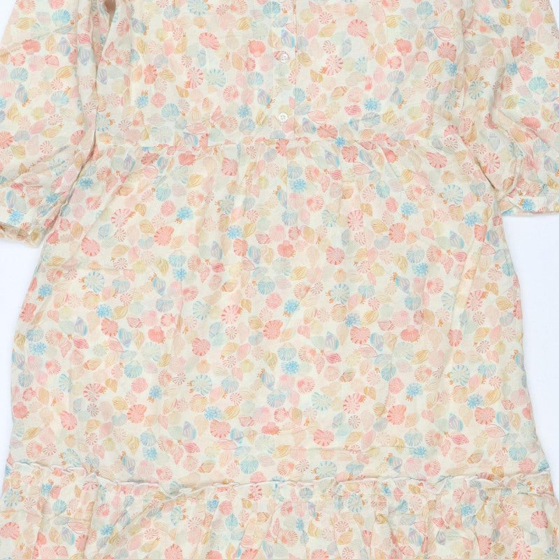 Cath Kidston Women’s Multicoloured Floral Shirt Dress UK 10 Long Sleeve