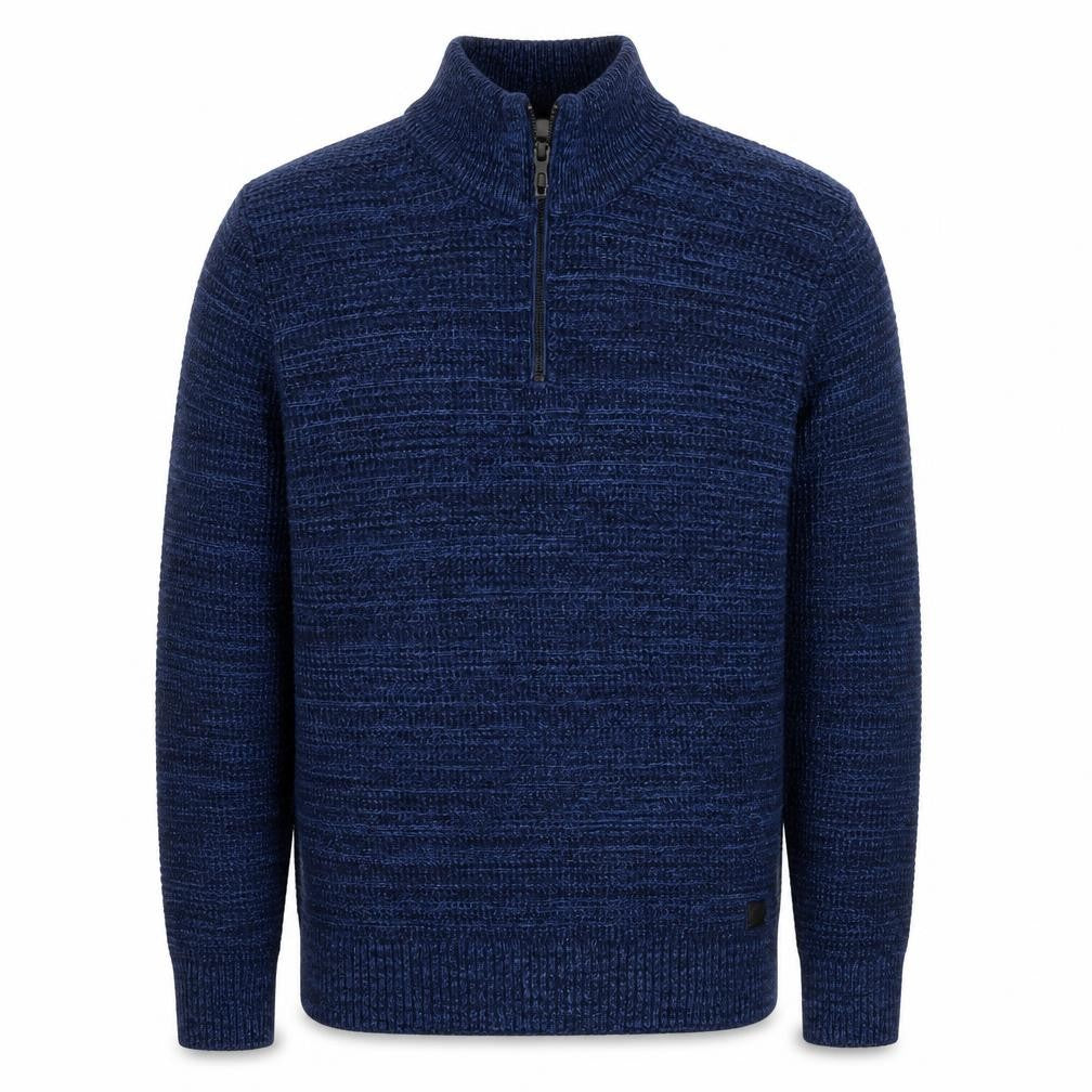 Next Men’s Blue M 1/2 Zip High Neck Cotton Knit Pullover Jumper