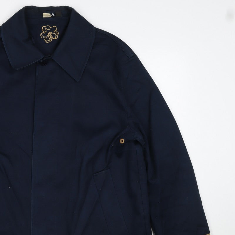 Ted Baker Women’s Blue Size 12 Collared Mid-Length Rain Coat