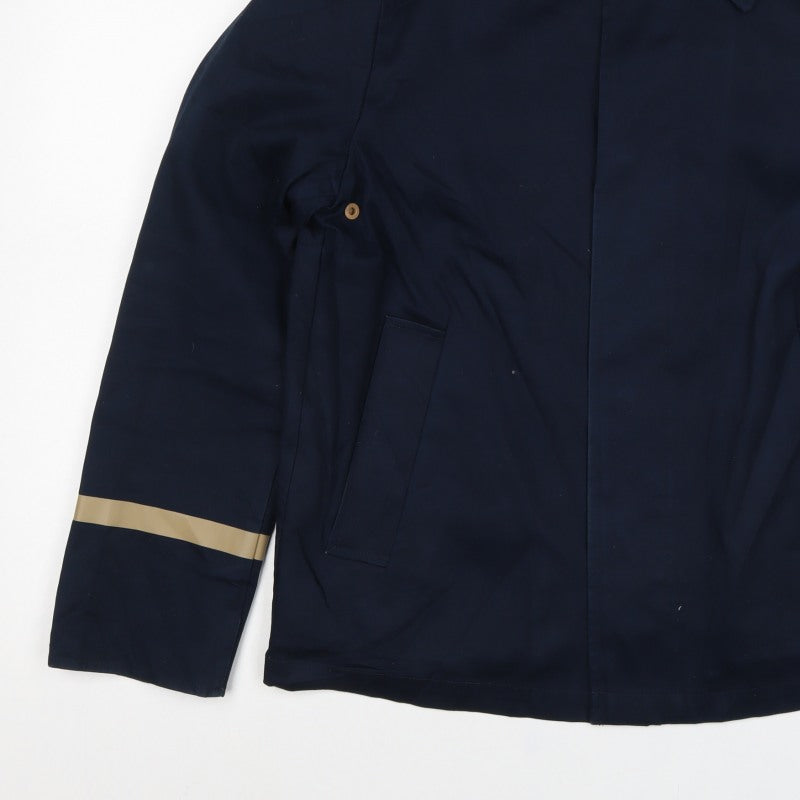 Ted Baker Women’s Blue Size 12 Collared Mid-Length Rain Coat