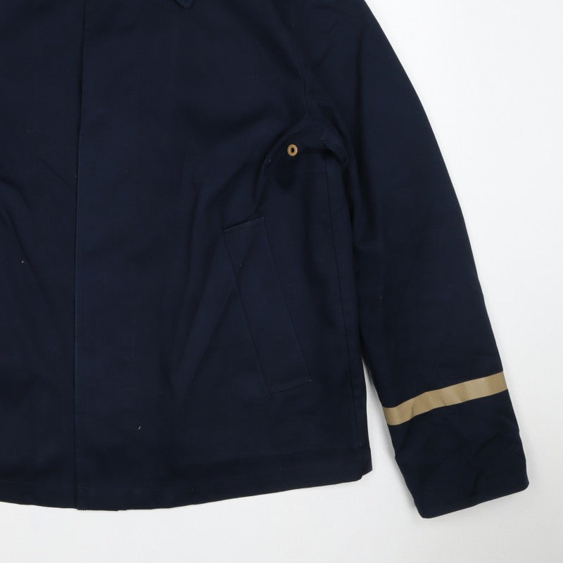 Ted Baker Women’s Blue Size 12 Collared Mid-Length Rain Coat