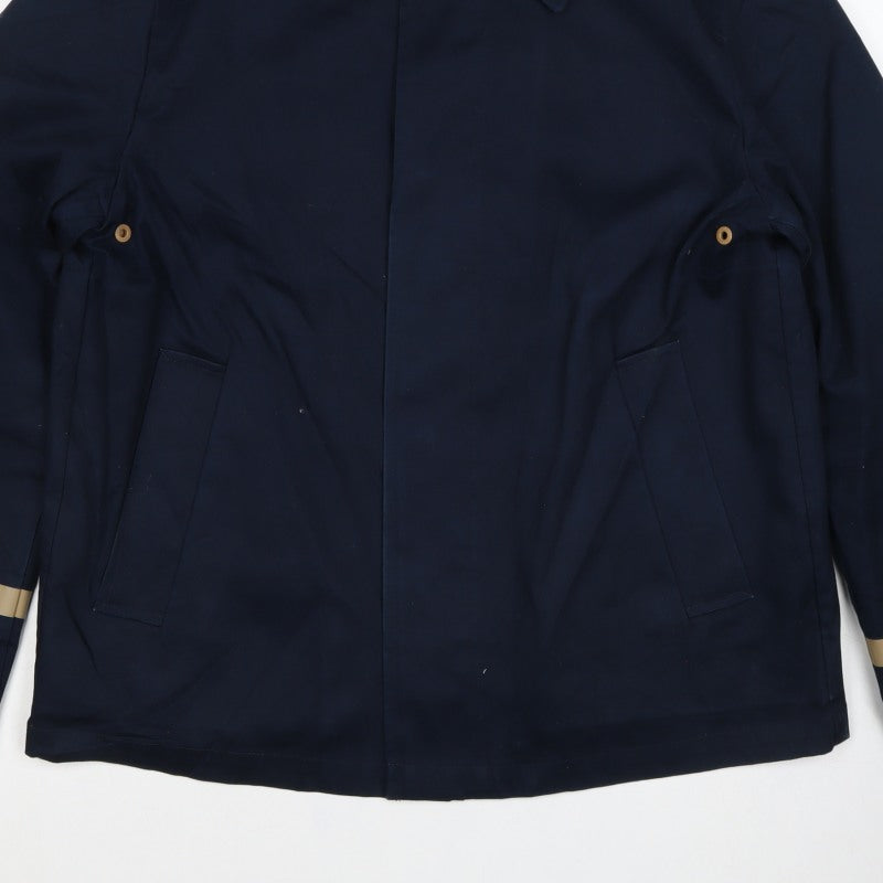 Ted Baker Women’s Blue Size 12 Collared Mid-Length Rain Coat