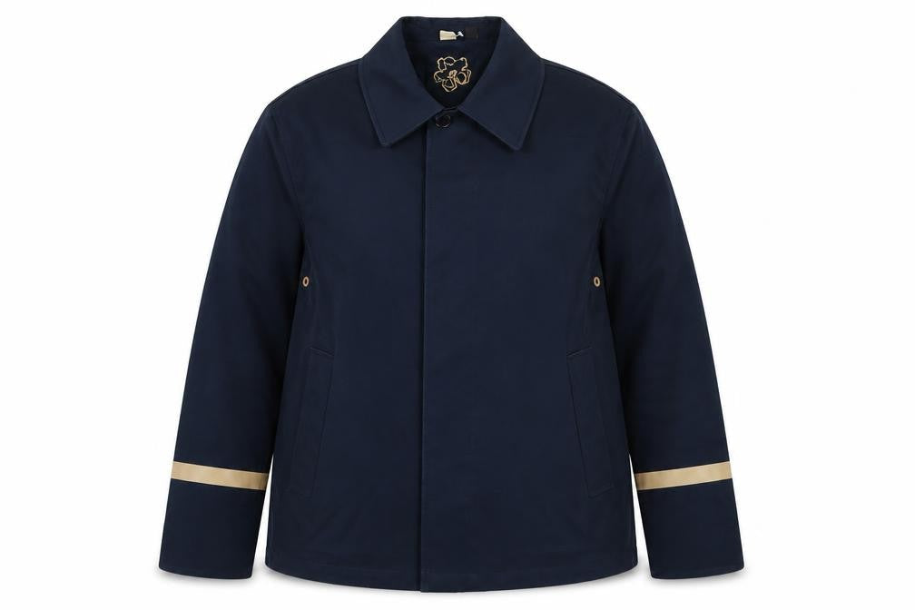 Ted Baker Women’s Blue Size 12 Collared Mid-Length Rain Coat